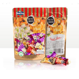 ขนม ตุ๊บตั๊บมาเลเซีย NUTS CRISP TWIN-FISH ขนมถั่วอัดแท่งรวมรส 120g