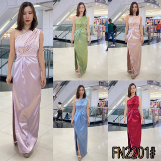 🔴แชทถามสต็อคก่อนจ่ายเงิน🔴S M L XL Long gown dress บ่าเดี่ยว จับเดรปจีบช่วงเอว ออกงาน ราตรียาว เพื่อนเจ้าสาว แต่งงาน เดรส