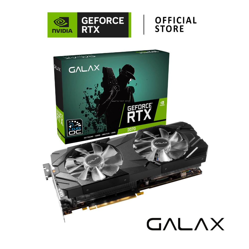 GALAX NVIDIA® GeForce RTX™ 2070 EX 1-Click OC 8GB การ์ดจอ