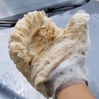 Sheepskin Wool Wash Mitt ถุงมือล้างรถขนแกะแท้ ผลิตจากขนแกะแท้ เกรดพรีเมี่ยม