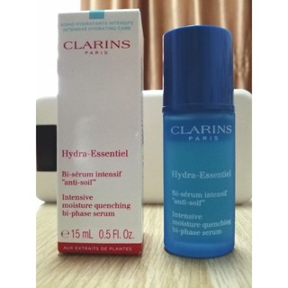 Clarins Hydra​ Essential Intensive Serum Bi-Phase 15 ml.(หัวสเปรย์)​ เซรั่มผสมมอยเจอร์ไรเซอร์​  สคบ.ไทย  ของแท้100%