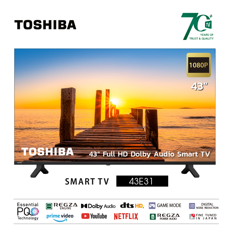 Toshiba TV ทีวี 43 นิ้ว Full HD Digital TV รุ่น 43S25KP Dolby Audio