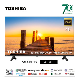 Toshiba TV ทีวี 43 นิ้ว Full HD WIFI Smart TV รุ่น 43E31KP Dolby Audio 2022 img 1