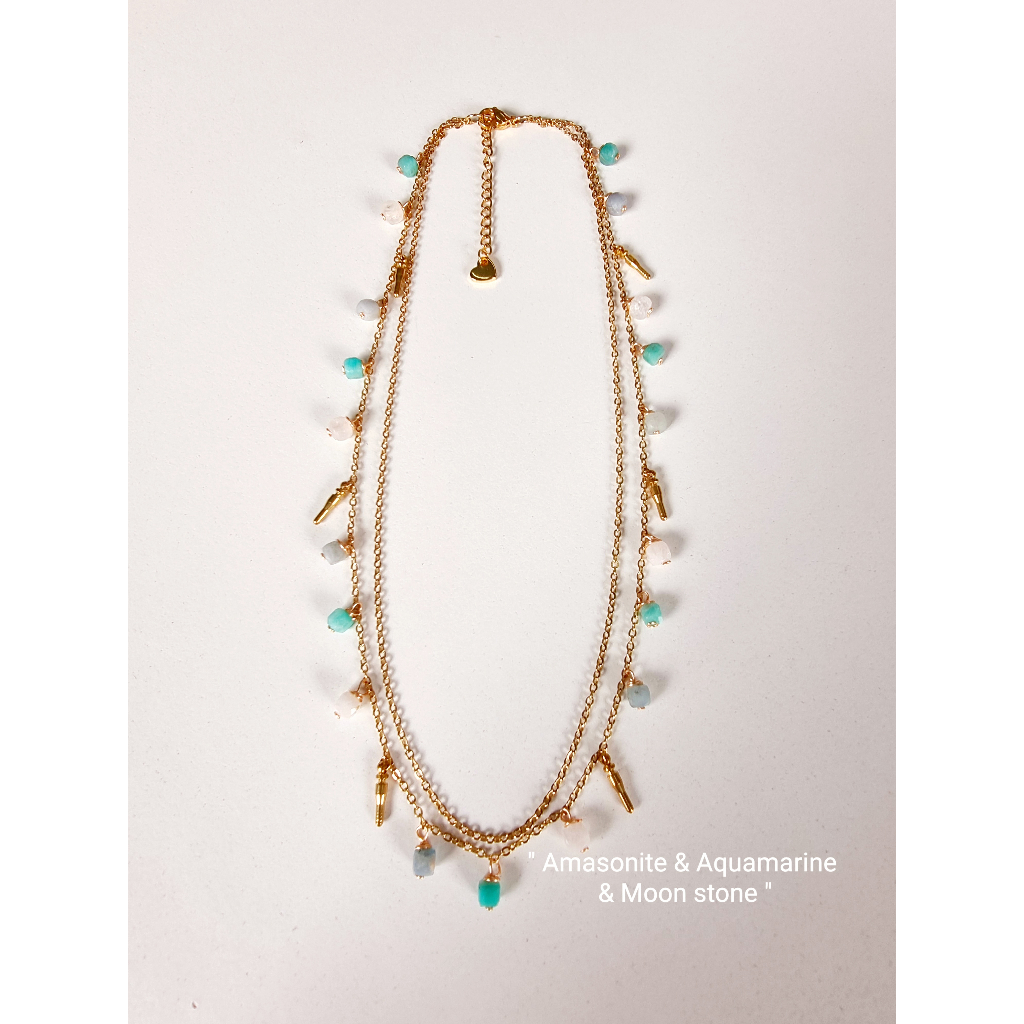 NL005_Amasonite & Aquamarine & Moon stone