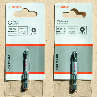 Bosch ดอกไขควงสีดำ Impact Control PH1 รุ่น 2608522480 / PH3 รุ่น 2608522482 (1ดอก)