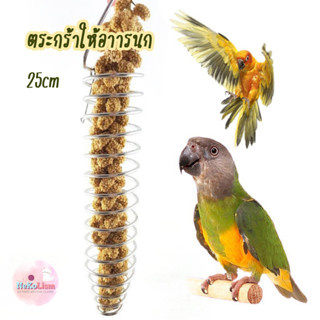 ตระกร้าให้อาหารนก ตระกร้าแสตนเลส ที่ให้อาหารนก Bird นกแก้ว ฟอพัส หงส์หยก คอนัวร์ เลิฟเบิร์ด นกฟินซ์