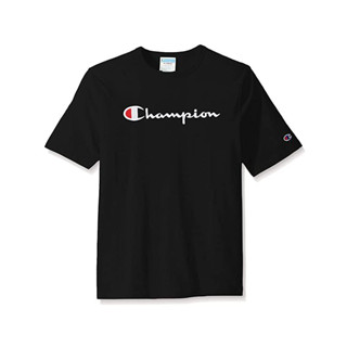 CHAMPION MEN - US เสื้อยืดแขนสั้นผู้ชาย-ไซส์ยุโรป HERITAGE T-SHIRT  GT19HS22 Y08252-BKC