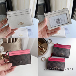 👑แท้100%👑 กระเป๋าใส่นามบัตร บัตรเครดิต MINI SKINNY ID CASE SIGNATURE CANVAS COACH 88208 F88208 F88250 c4476