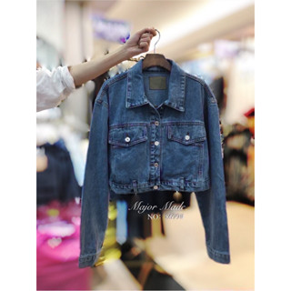 Korea Denim Jacket แจ็คเก็ตยีนส์ครอปสุดเก๋