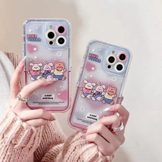 ✨ส่งของขวัญ✨เคสไอโฟน 14 Pro Max 13 12 11 เคส for เคสไอโฟน11 น่ารัก พร้อมขาตั้ง พกง่ายๆ การป้องกันการตก Case