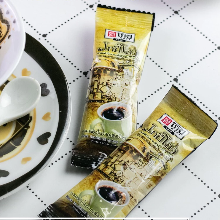 กาแฟดำโบราณ ราคาซองละ 12 จำนวน 30 ซอง ต่อ 1 ชุด //โกปี๊โอวจำหน่ายแบบแยกซองไม่มีกล่องไม่มีน้ำตาล//