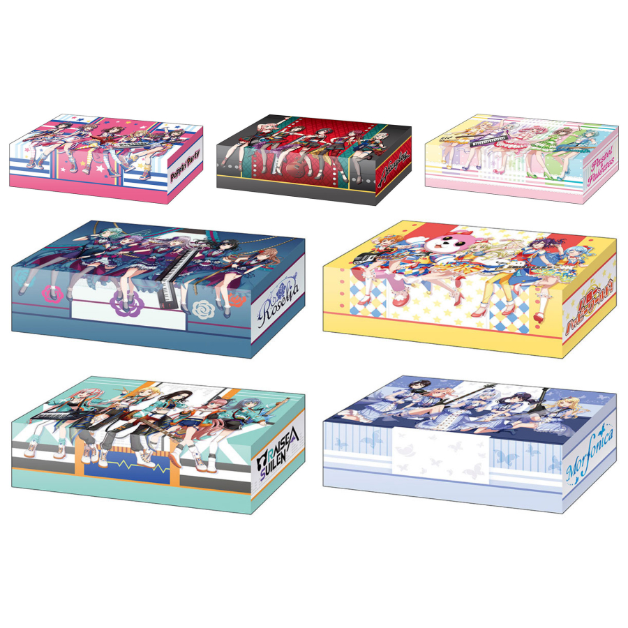 Bushiroad Storage Box BanG Dream! Poppin'Party, Afterglow, Pastel*Palettes, Roselia, Hello Happy Wor