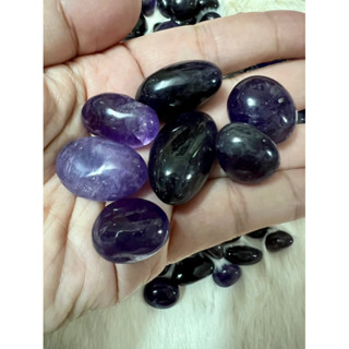 Amethyst อเมทิสต์ธรรมชาติ ขนาดสุ่ม หนักชุดละ 20-25 กรัม เซ็ท…