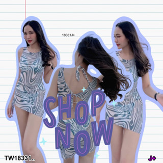 TwinsShopVip💗พร้อมส่ง TW18331 set 3 ชิ้น เสื้อผูกคอ + กางเกงชั้นใน + ชุดคลุม ..