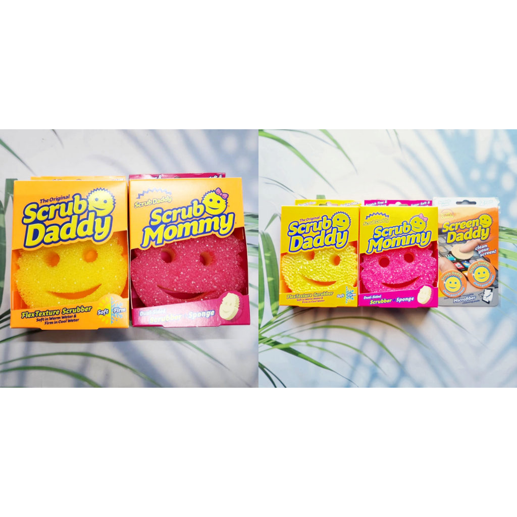 ชุดทำความสะอาดอเนกประสงค์ ฟองน้ำ+ที่เช็ดหน้าจอ Scrub Daddy, Scrub Mommy, Starter Pack (Scrub Daddy®)