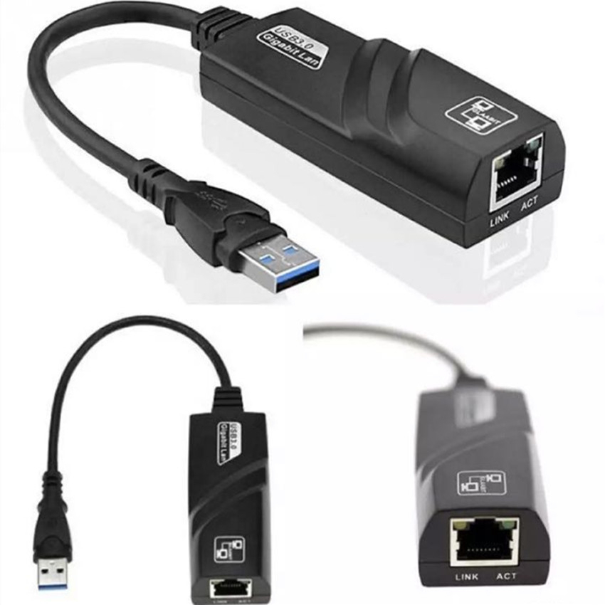 USB 3.0 ถึง 10/100/1000 Mbps Gigabit RJ45 Ethernet LAN Network Adapter สำหรับ PC Mac
