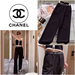 กางเกงขายาว CHANEL LOGO ELASTIC TROUSERS