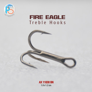 เบ็ด Treble Hooks: เบ็ด Fire Eagle AX 11030 BN (ชุด 2 ชิ้น)