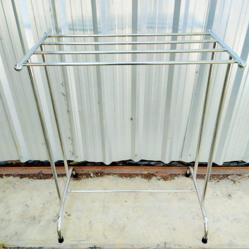 ราวตากผ้าเช็ดตัวสแตนเลสเกรด304 รุ่นหัวตรง ยาว80xกว้าง40xสูง100cm ถอดประกอบได้ พร้อมส่ง!! - รูปที่ 3