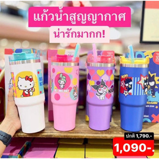 SANRIO แก้วน้ำสุญญากาศ 900 mL. Pop Art  แก้วเยติเก็บอุณหภูมิร้อน/เย็น stainless steel 💓 Hello Kitty , Kuromi , My Melody