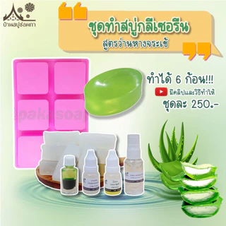 ชุดทำสบู่ว่านหางจระเข้ สบู่กลีเซอรีนสูตรว่านหางจระเข้