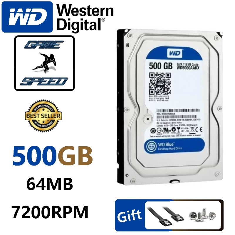 HDD WD BLUE 500gb sata iii16mb🎉🎉