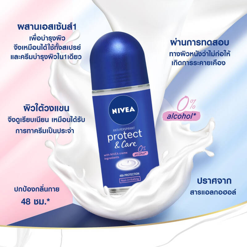 นีเวีย โรลออน 25/50 มล. NIVEA ROLL ON 25/50 (ระงับกลิ่นกายผู้หญิง,โรลออนนีเวีย) - รูปที่ 5