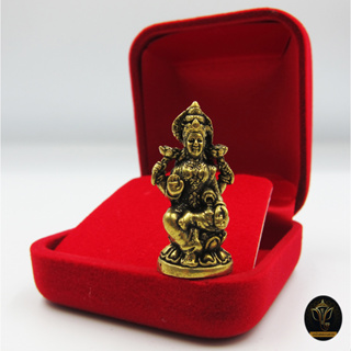 Ananta Ganesh ® เทวรูปพระแม่ลักษมี ขนาด 1" (ผ่านพิธีแล้ว) พร้อมกล่อง (เน้นเงินทองเพิ่มพูน ลูกค้ามากมาย) Ongs09 / Ongs