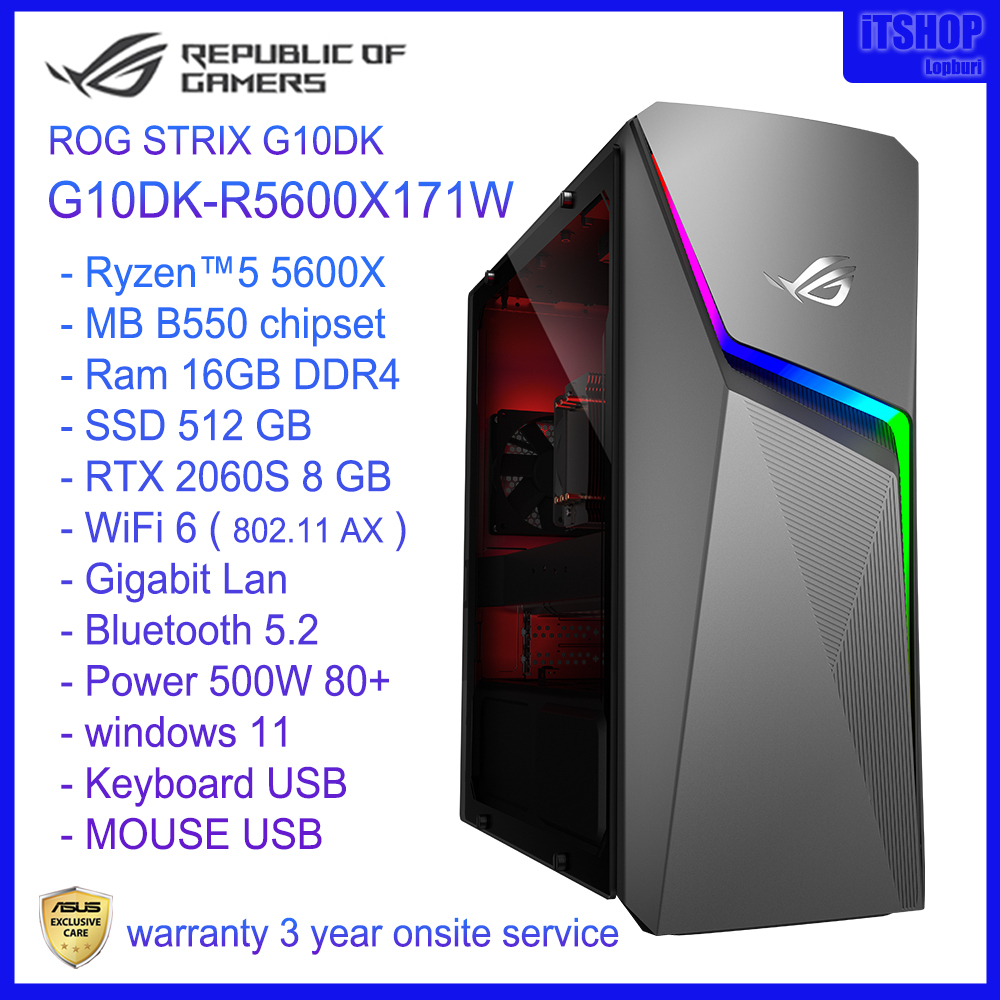 Rog Strix G10dk G10dk R5600x171w Pc Gaming Rtx 2060s 8gb Amd