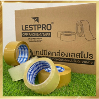 LESTPRO เทปใส เทปสีน้ำตาล กว้าง 2นิ้ว ยาว 100หลาเต็ม แพ็ค6ม้วน สุดคุ้ม เทปแพ็คของ เทปปิดกล่องเลสโปร