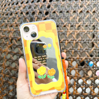 พร้อมส่งในไทย💘 เคสโทรศัพท์ เคส เคสมือถือ เคส กระจกทิวลิปเหลือง TPU-S1261