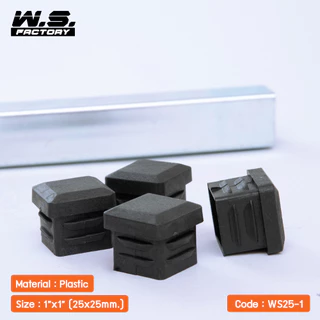 WS FACTORY พลาสติกปิดเหล็กกล่อง สวมใน แพ็ค10 ชิ้น ขนาด 1นิ้ว,7หุน,7หุนครึ่ง จุกปิดรูเหล็ก รองขาโต๊ะ รองขาเก้าอี้