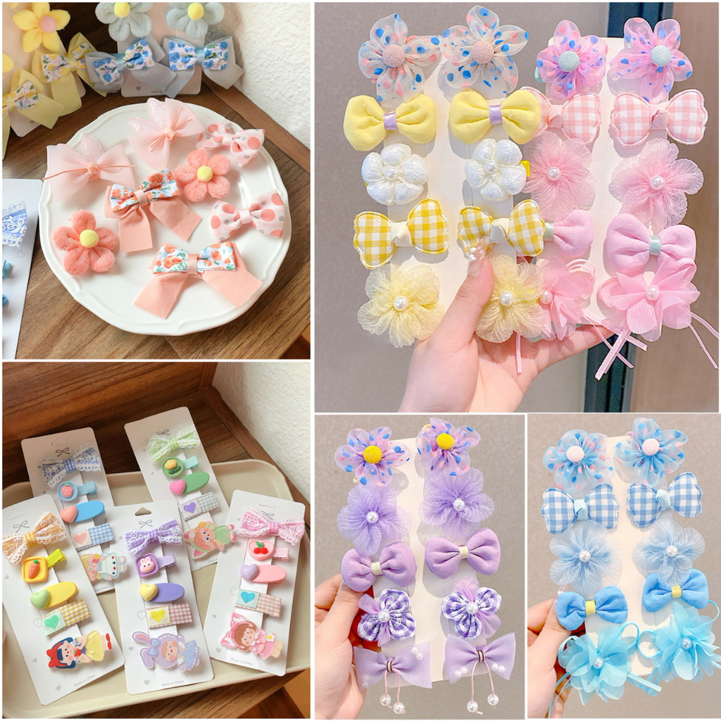 กิ๊บโบว์ติดผม 5-10ชิ้น กระต่าย ดอกไม้ เจ้าหญิง