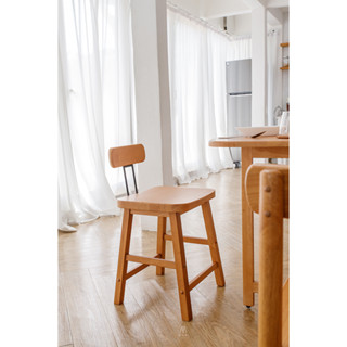 MAAI Design Mazeru stool 03205 เก้าอี้นั่งสตูล สไตล์ญี่ปุ่น พร้อมพนักพิง