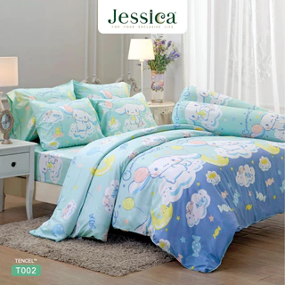 Jessica Tencel T002 ชุดเครื่องนอน ผ้าปูที่นอน ผ้าห่มนวม เจสสิก้า ลายลิขสิทธิ์แท้ซานริโอ Sanrio Cinnamoroll ชินนามอนโรล