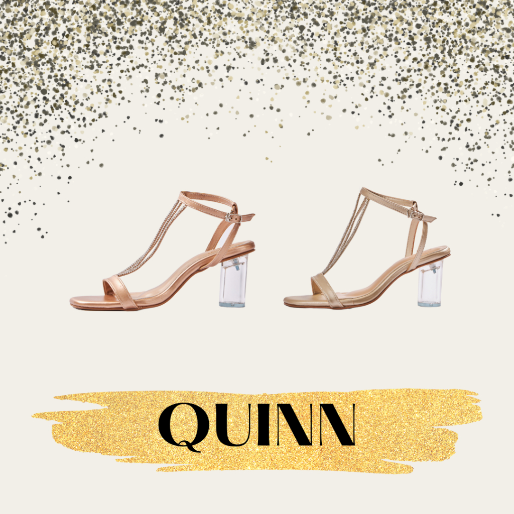 (เก็บโค้ดลด 30% หน้าร้าน) The Street Wear Studio - Quinn Heels | รองเท้าส้นสูงตกแต่งเพชร เหมาะสำหรับไปงานแต่ง ปาร์ตี้