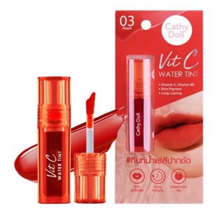 Cathy doll Vit c WATER TINT #3peach ทินท์น้ำเคที่ดอล