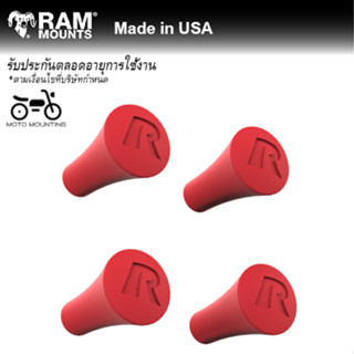 RAM MOUNTS จุกยางสีแดง 4 ชิ้น RAP-UN-CAP-4-REDU