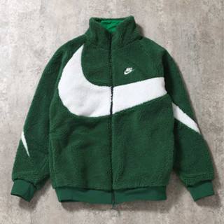 Nike Sportswear Swoosh Full-Zip Reversible Boa Jacket (สีเขียว)