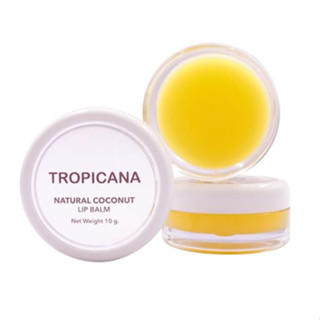 Tropicana Natural Coconut Lip Balm Banana Happy ทรอปิคานา ลิปบาล์ม บำรุงริมฝีปาก กลิ่นกล้วยหอม ขนาด 10 กรัม 21228