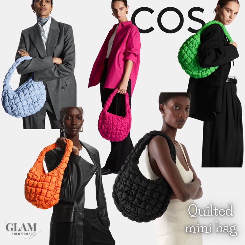 (พร้อมส่ง-แท้💯) กระเป๋าสะพาย COS Quilted Mini Bag สีดำ 🖤 สีฟ้า ❄️ สีส้ม 🧡 สีเขียว💚 สีชมพู 💗 ของแท้🇺🇸🇯🇵🇬🇧🇰🇷