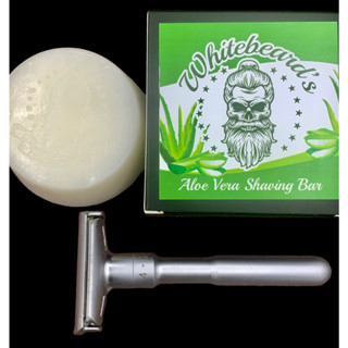 Whitebeards Aloe Vera Shaving Cream Bar - For Sensitive Skin