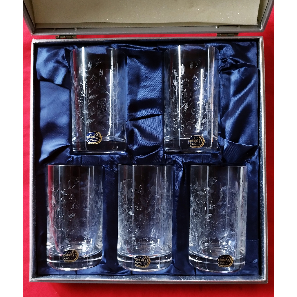 ชุดแก้ว BOHEMIA GLASS KA808 /230/5  5 ชิ้น Made in Czech