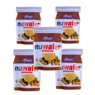 ได้5ห่อ My Bizcuit Nuwafer ขนมเวเฟอร์สอดไส้ช็อกโกแลตผสมถั่วฮาเซลนัท ขนาด 130 กรัม