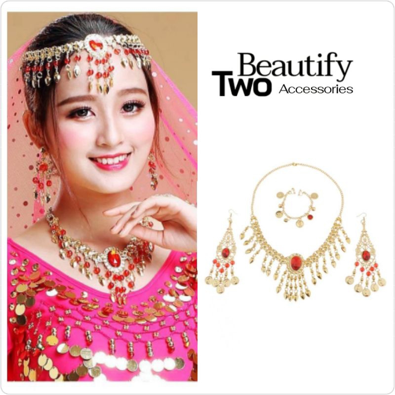 ชุดเซ็ทเครื่องประดับศีรษะสไตล์อินเดีย สวยอลังการแบบสาวภารตะ