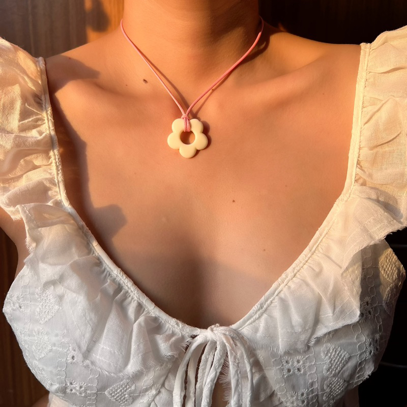 พร้อมส่ง minifolra pendant necklace vintage 90s