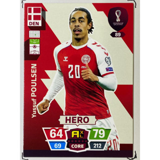 Yussuf Poulsen การ์ดนักฟุตบอล ฟุตบอลโลก Worldcup 2022 การ์ดสะสม Denmark การ์ดนักเตะ เดนมาร์ก