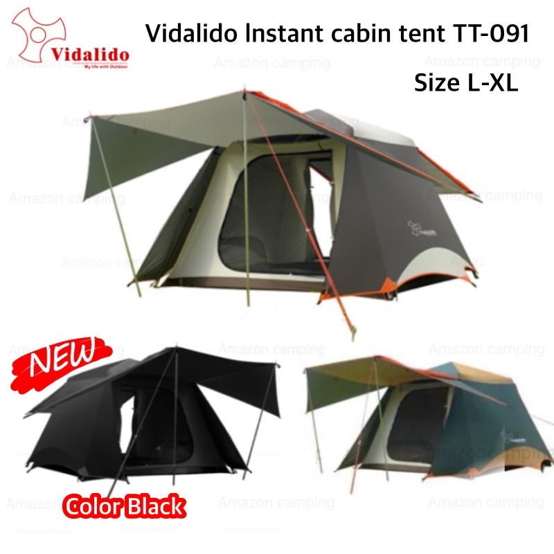 เต็นท์ Vidalido Intant Cabin Tent รุ่น TT-091  มี2ขนาด L-XL เต็นท์  เต็นท์กางอัตโนมัติ กางง่าย พับเก็บง่าย พกพาสะดวก