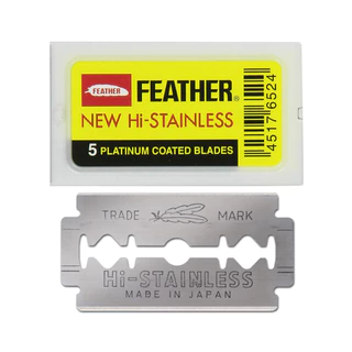 มีดโกน ตรา Wing + ใบมีดโกนตราขนนก ด้ามโกนแบบ 2คม โกนหนวด โกนผม Wing Feather Astra Flydear Matgicol Shaving Razor Blades