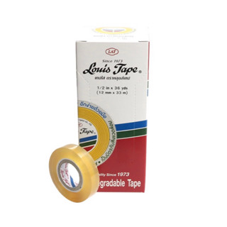 “LOUIS TAPE” เทปใส สก๊อตเทป 1/2 นิ้ว x 36หลา แกน 1 นิ้ว (แกนเล็ก)(กล่อง/12 ม้วน)